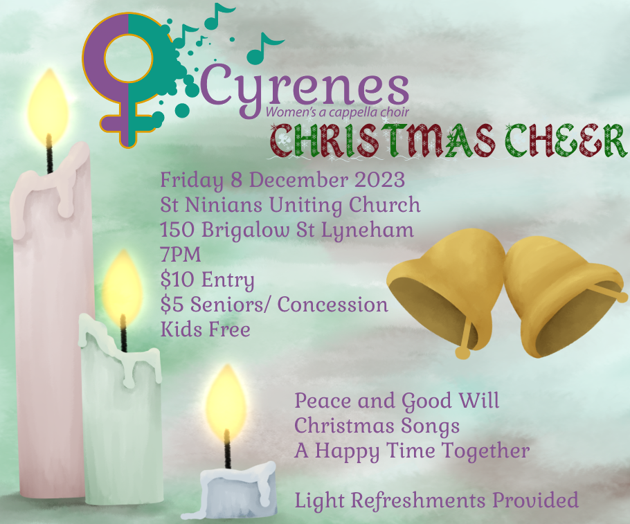 Cyrenes Christmas Concert, Fri 8 Dec, 7pm