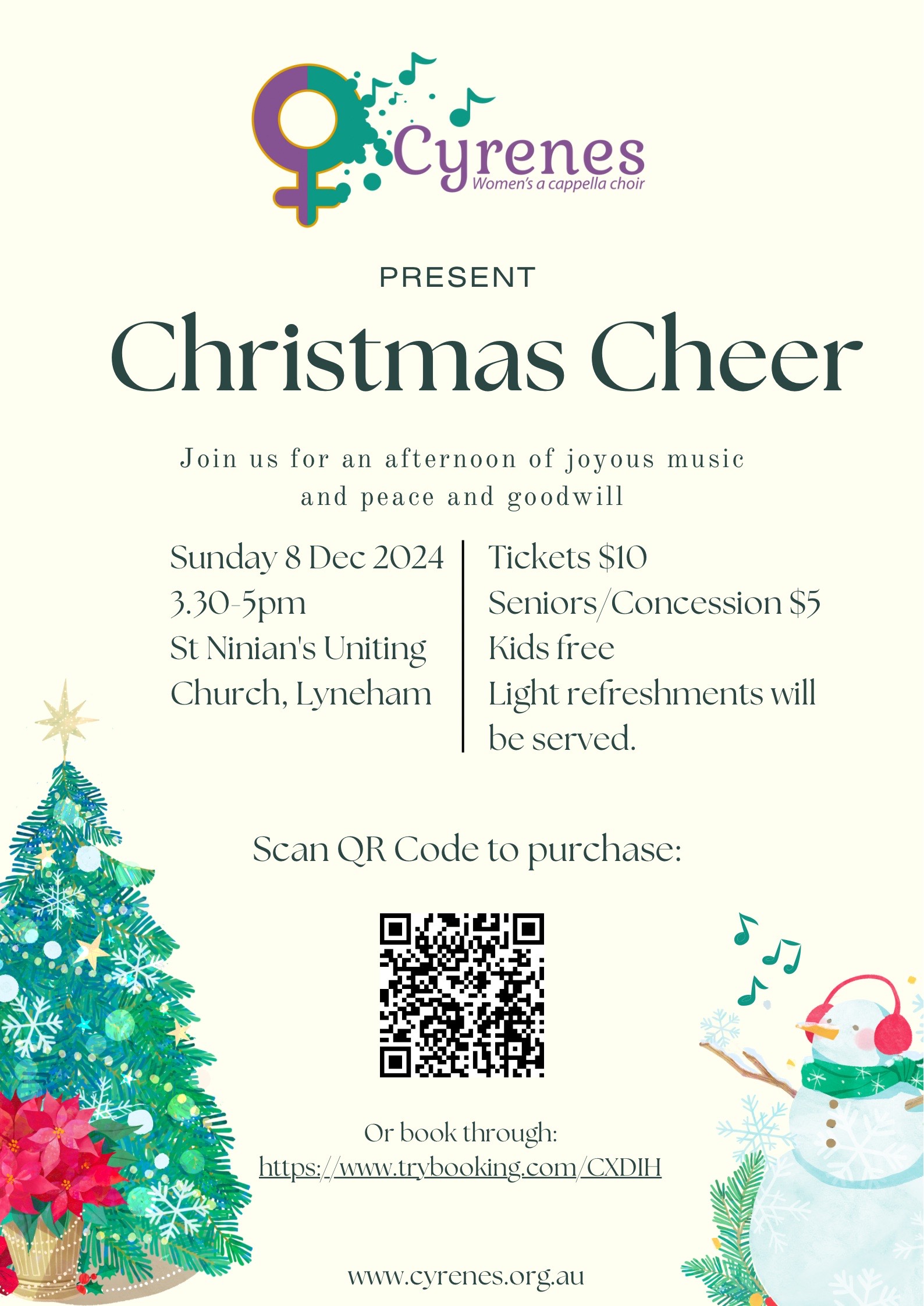 Cyrenes Christmas Concert, 8 Dec