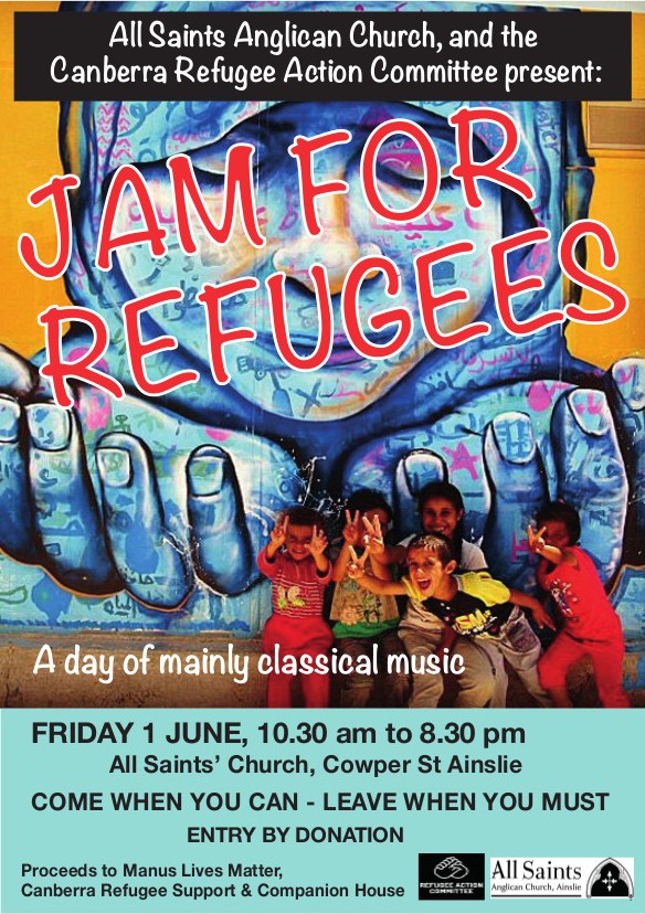 Jam for Refugees, Fri 1 June 2018