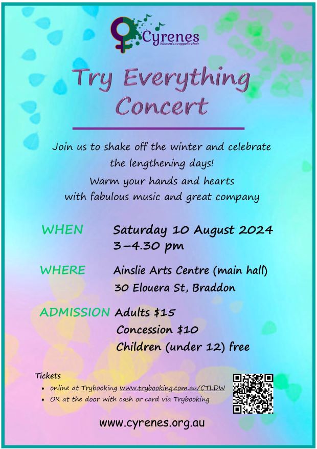 Try Everything Concert, Sat 10 Aug